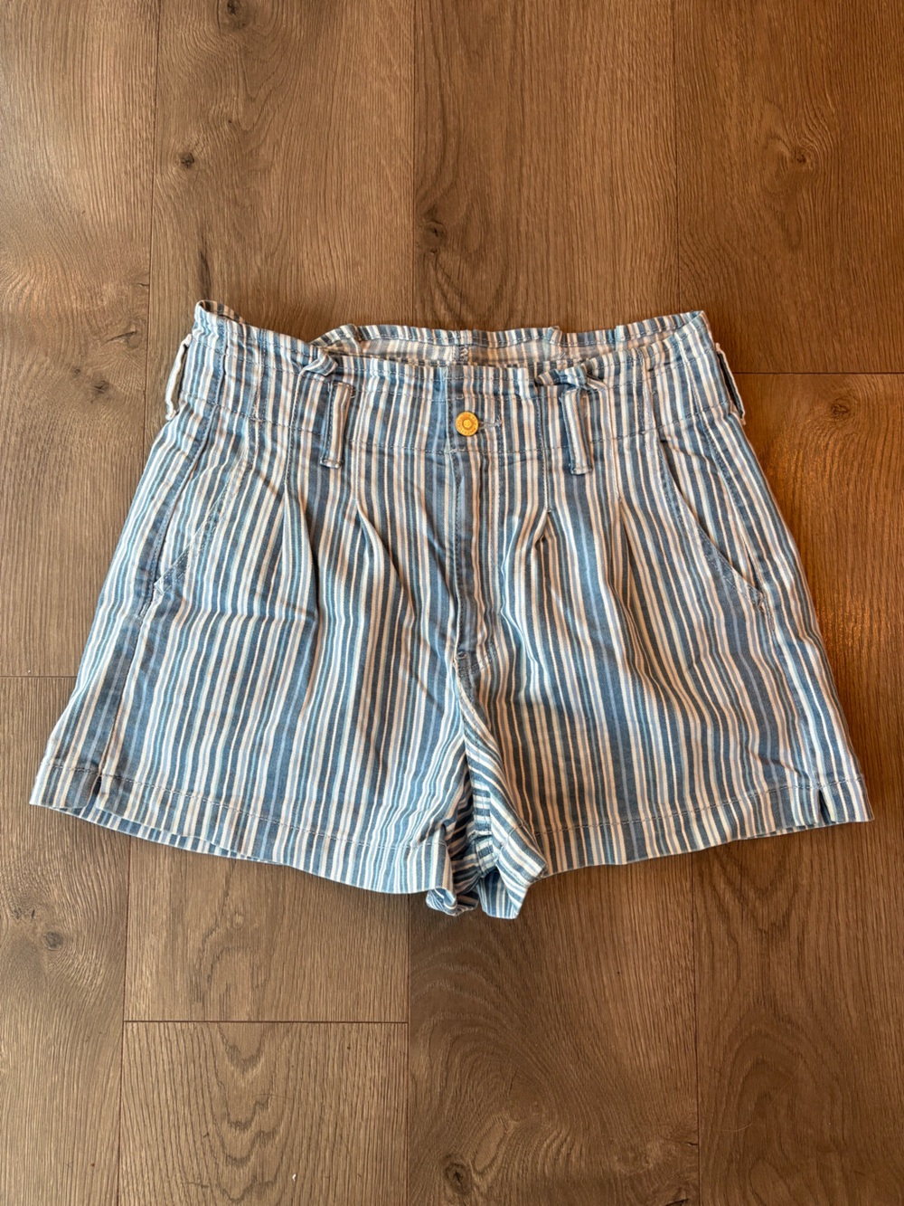 American Eagle Paperbag Denim Mom Shorts